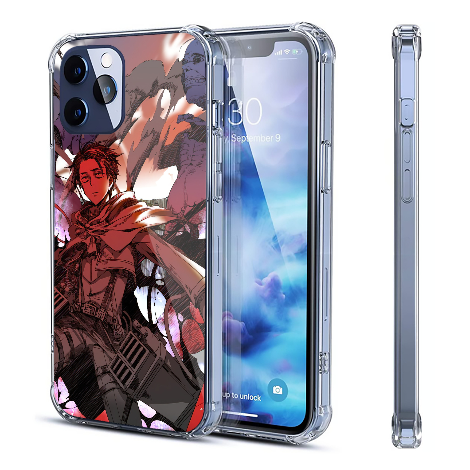 （画像用） 進撃の巨人 Attack on Titan 【iPhone 12シリーズ対応】透明スマホケース（クリアソフトケース）